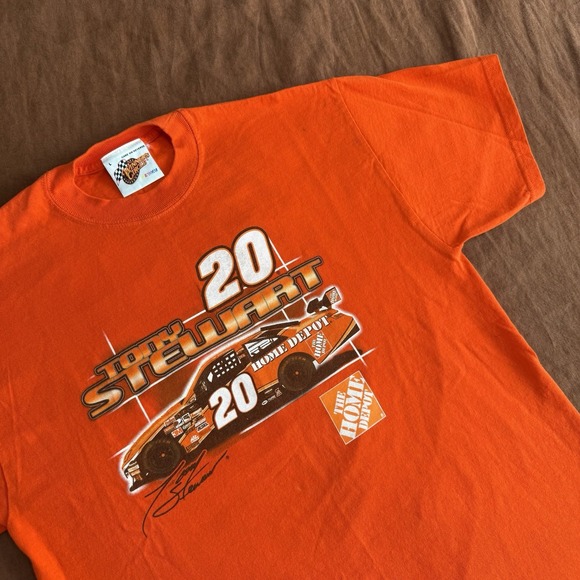 Winner's Circle Tops - Tony Stewart Vtg Home Depot Racing Daytona 500‎ Nascar Winners Circle Tee Sz L